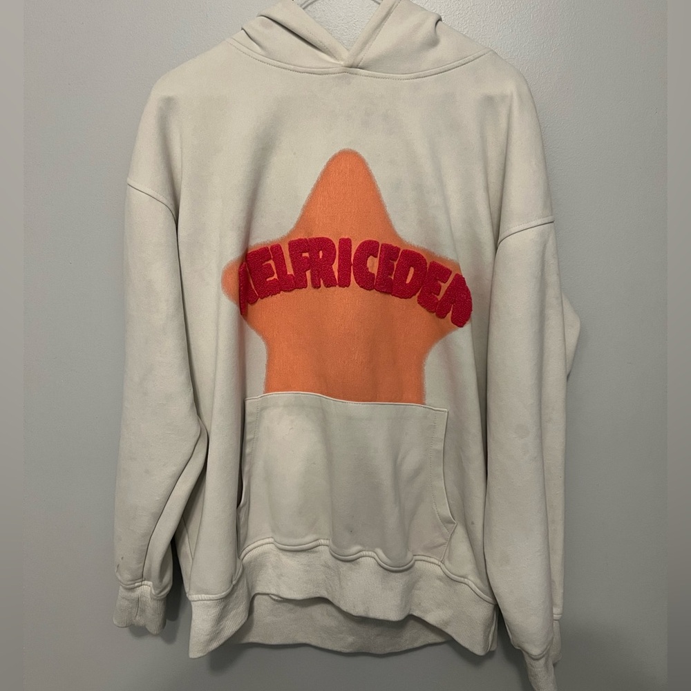 Aelfric Eden Oversized Hoodie White and Pink with Stars